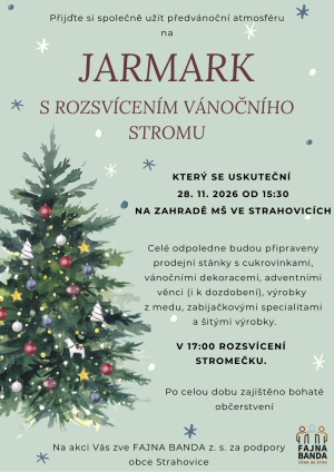 vánoční jarmark s stánky